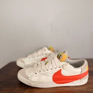 Nike White and Orange Sneakers